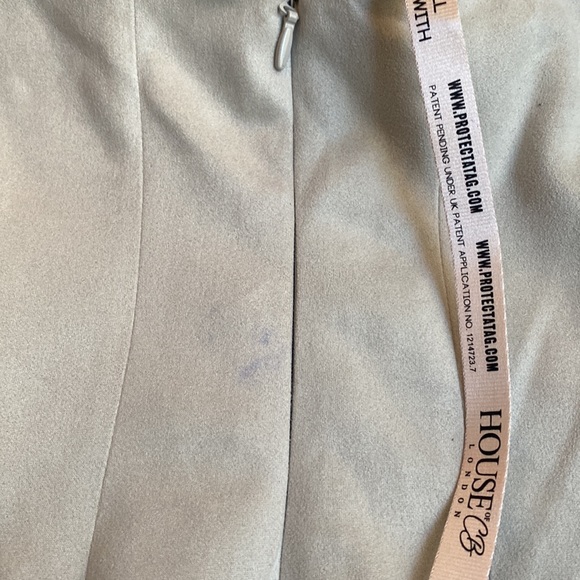 HOUSE OF CB 'Irvina' Suedette Dove Grey Strapless Dress SIZE XS - Picture 6 of 6